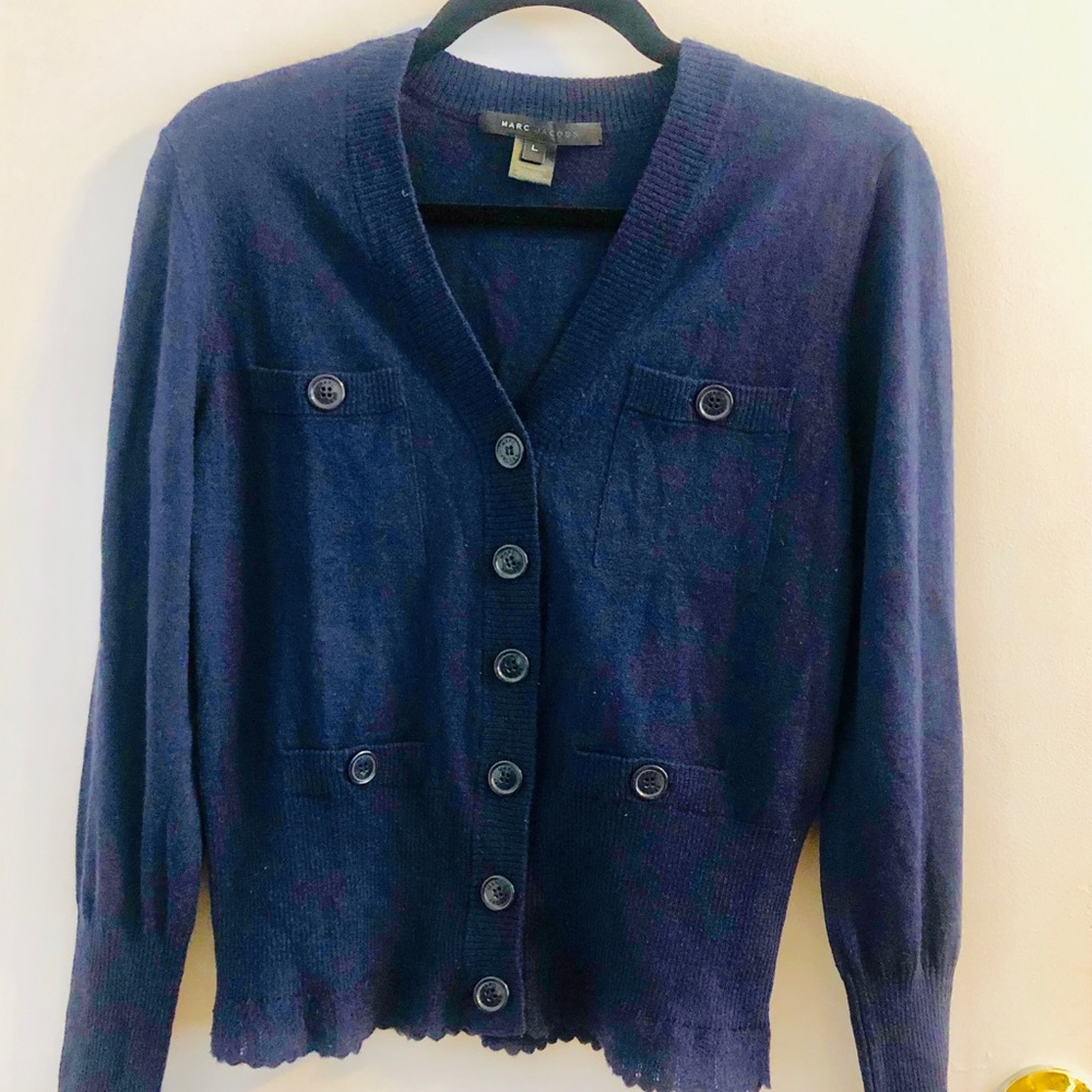 Navy Marc Jacobs buttoned cardigan